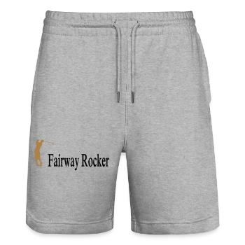 golf - Stanley/Stella Trainer Unisex Organic Jogging Shorts - heather grey - Front - Nik (191cm) & Marisol (170cm)