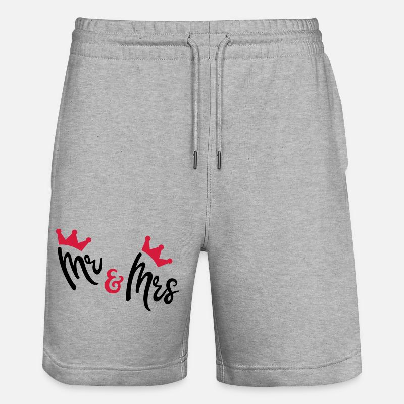 mariage - Short de jogging bio TRAINER Stanley/Stella unisexe - gris chiné