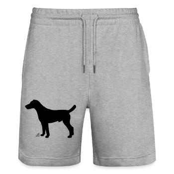 Jagdterrier - Stanley/Stella Unisex Bio Joggingshorts Trainer  - Grau meliert - Vorne - Nik (191cm) & Marisol (170cm)