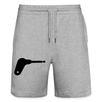 Oldtimer tractor ignition key - Stanley/Stella Trainer Unisex Organic Jogging Shorts - heather grey - Front - Nik (191cm) & Marisol (170cm)