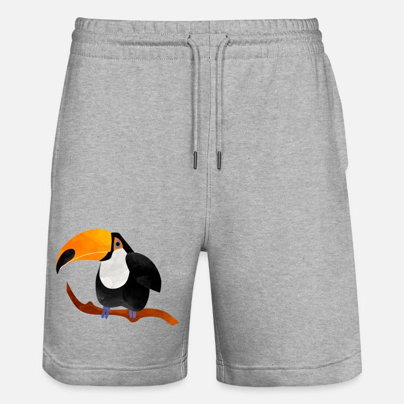 toucan - Short de jogging bio TRAINER Stanley/Stella unisexe - gris chiné