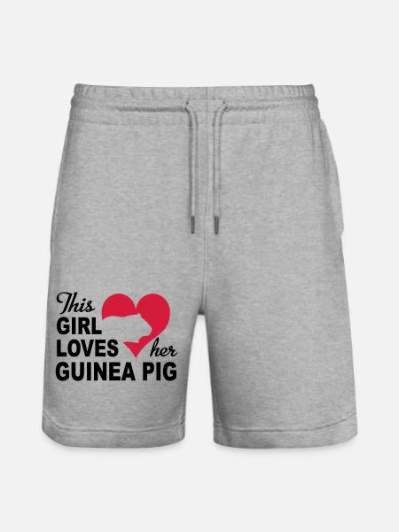 guinea pig - Stanley/Stella Trainer Unisex Organic Jogging Shorts - heather grey