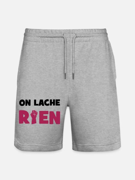 On lâche rien! - Stanley/Stella Trainer Unisex Organic Jogging Shorts - heather grey