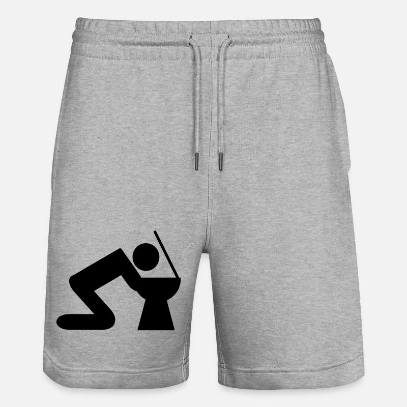 übergeben - Stanley/Stella Unisex Bio Joggingshorts Trainer  - Grau meliert