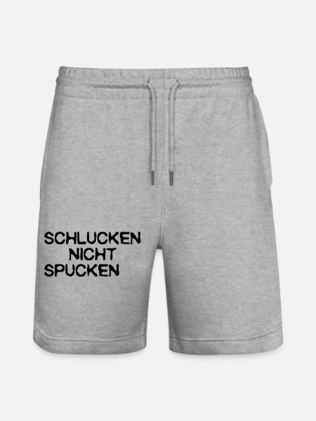 swallow do not spit, - Stanley/Stella Trainer Unisex Organic Jogging Shorts - heather grey