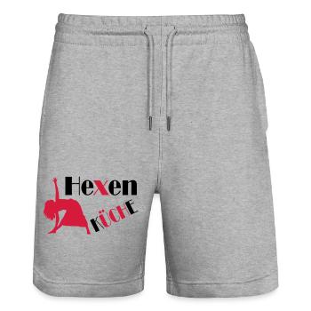 cooking - Stanley/Stella Trainer Unisex Organic Jogging Shorts - heather grey - Front - Nik (191cm) & Marisol (170cm)