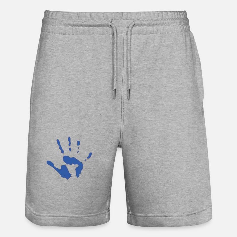 Empreinte de main - Short de jogging bio TRAINER Stanley/Stella unisexe - gris chiné