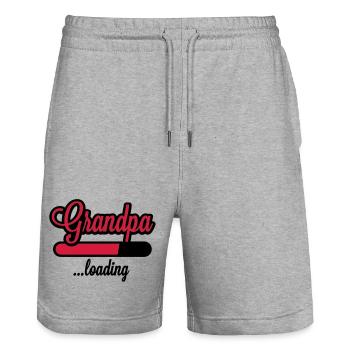 Grandpa loading - Stanley/Stella Unisex Bio Joggingshorts Trainer  - Grau meliert - Vorne - Nik (191cm) & Marisol (170cm)