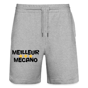 Beste Mecano - Stanley/Stella Unisex Bio Joggingshorts Trainer  - Grau meliert - Vorne - Nik (191cm) & Marisol (170cm)