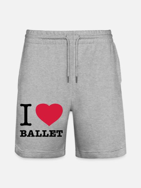 I LOVE BALLET Ballett - Stanley/Stella Trainer Unisex Organic Jogging Shorts - heather grey