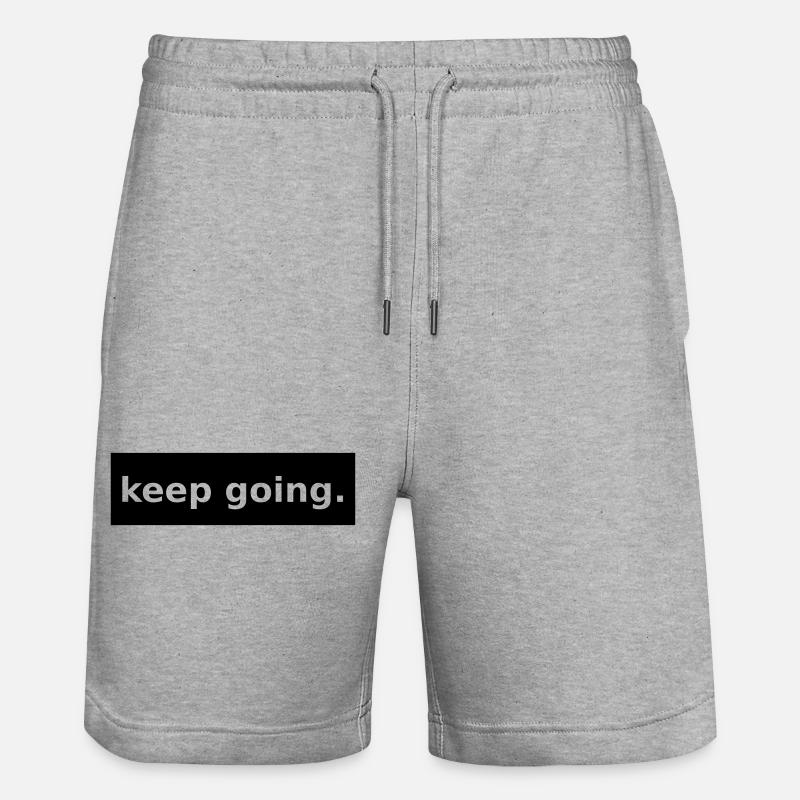 keep going - Stanley/Stella Trainer Unisex Organic Jogging Shorts - heather grey