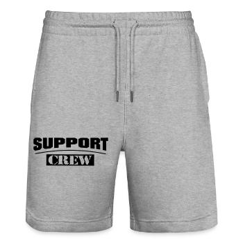 Support Crew Elite - Stanley/Stella Unisex Bio Joggingshorts Trainer  - Grau meliert - Vorne - Nik (191cm) & Marisol (170cm)