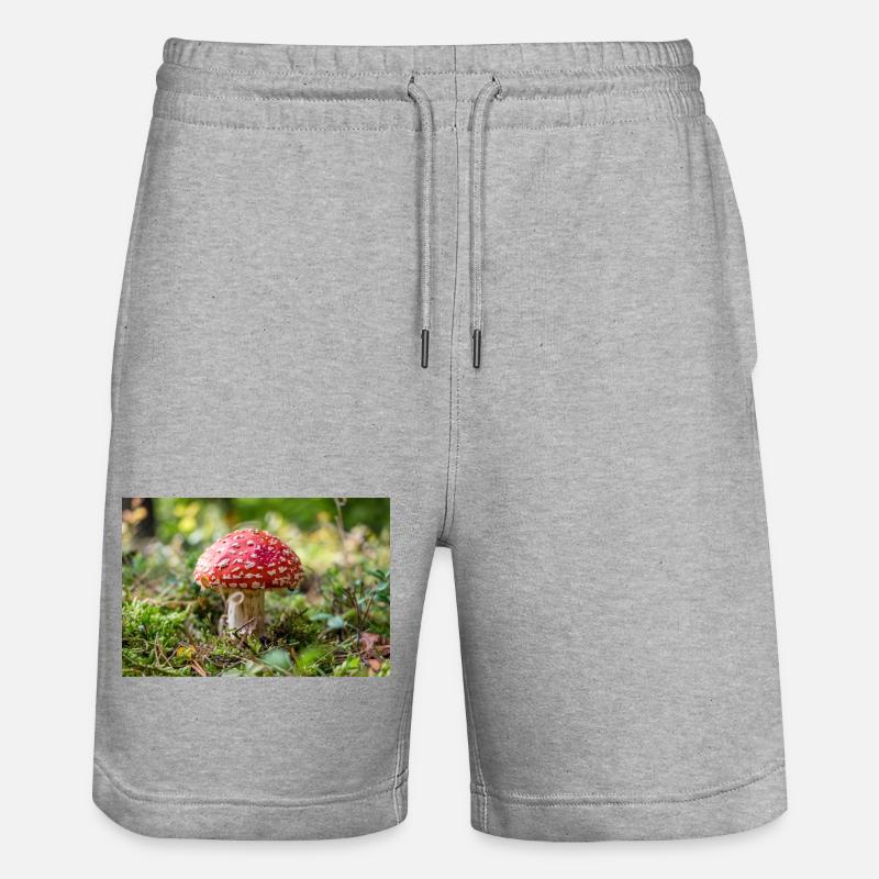 Toadstool - Stanley/Stella Trainer Unisex Organic Jogging Shorts - heather grey