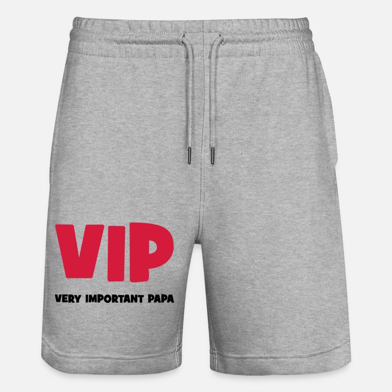 Very Important Papa :) - Stanley/Stella Unisex Bio Joggingshorts Trainer  - Grau meliert