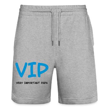 Very Important Papa :) - Stanley/Stella Trainer Unisex Organic Jogging Shorts - heather grey - Front - Nik (191cm) & Marisol (170cm)