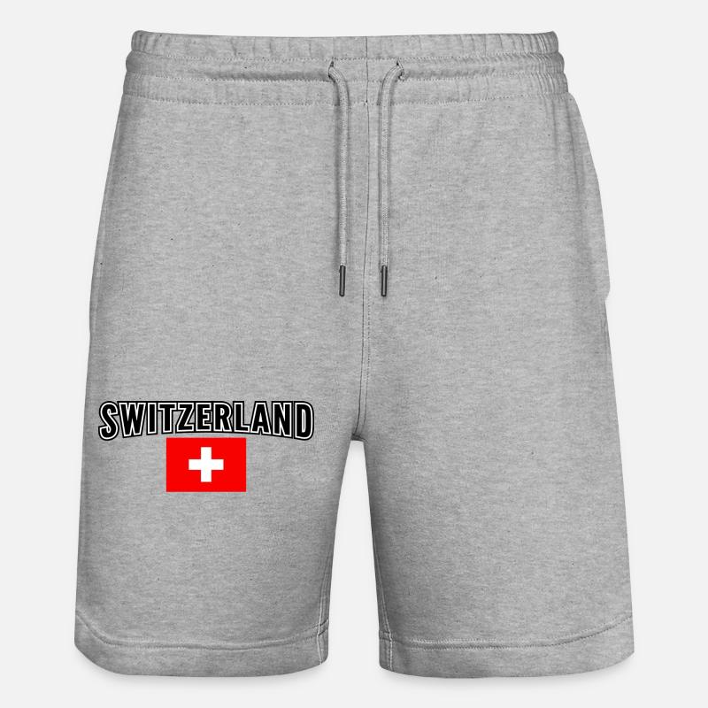 Suisse - Short de jogging bio TRAINER Stanley/Stella unisexe - gris chiné