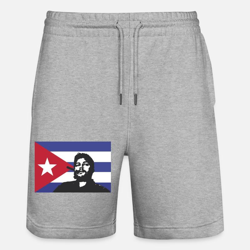 Che Guevara - Stanley/Stella Trainer Unisex Organic Jogging Shorts - heather grey