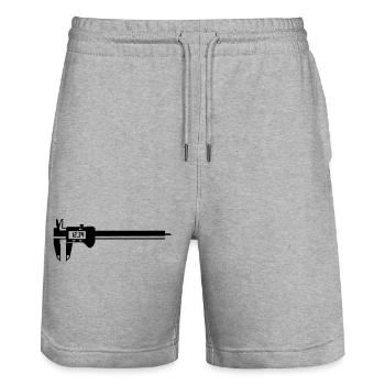 fraeser - Stanley/Stella Unisex Bio Joggingshorts Trainer  - Grau meliert - Vorne - Nik (191cm) & Marisol (170cm)