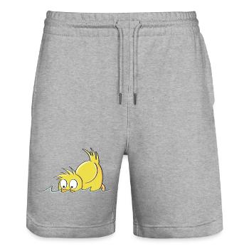 Duck Duck - Duck comic - Stanley/Stella Trainer Unisex Organic Jogging Shorts - heather grey - Front - Nik (191cm) & Marisol (170cm)