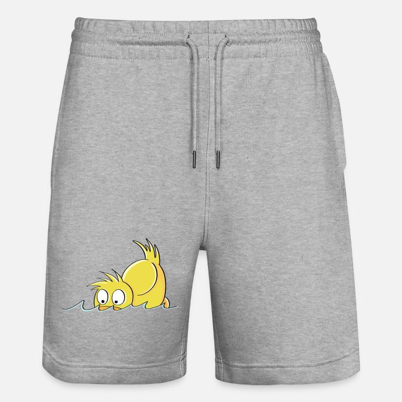 Duck Duck - Duck comic - Stanley/Stella Trainer Unisex Organic Jogging Shorts - heather grey
