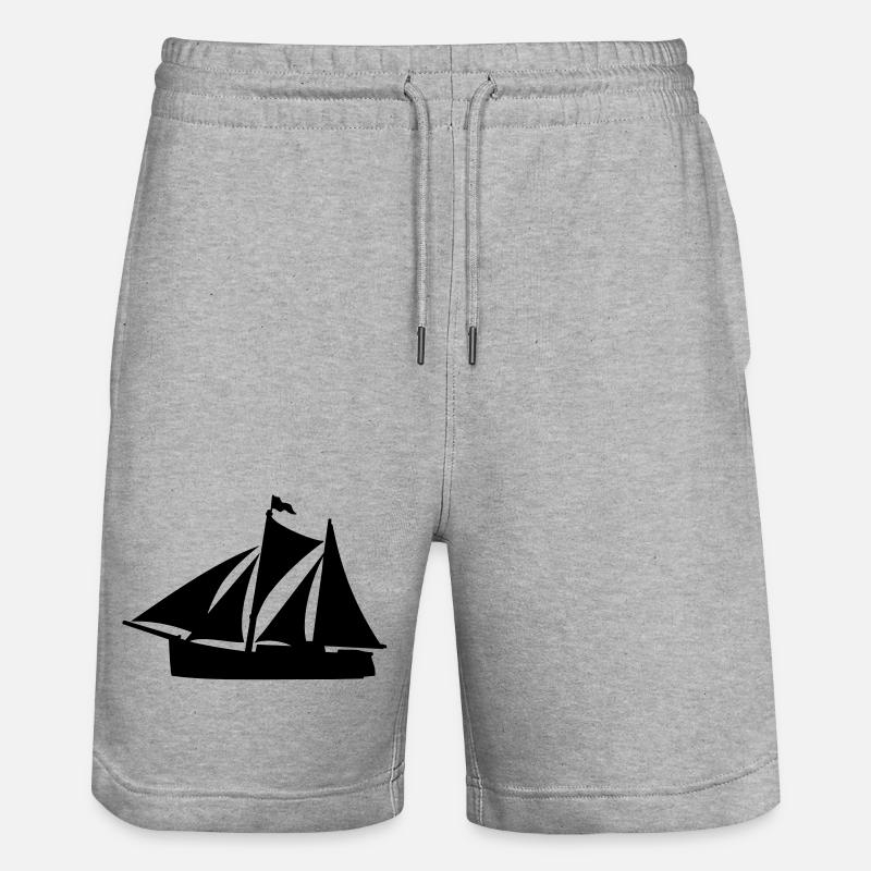 Zweimaster - Stanley/Stella Unisex Bio Joggingshorts Trainer  - Grau meliert