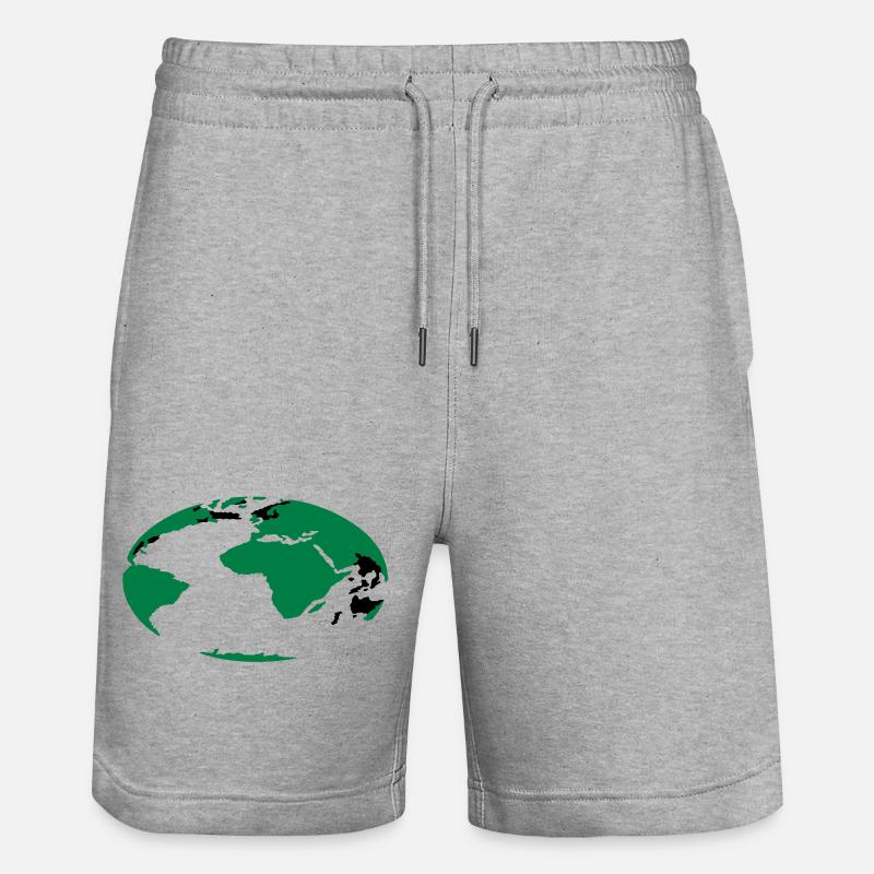 erdball_1 - Short de jogging bio TRAINER Stanley/Stella unisexe - gris chiné