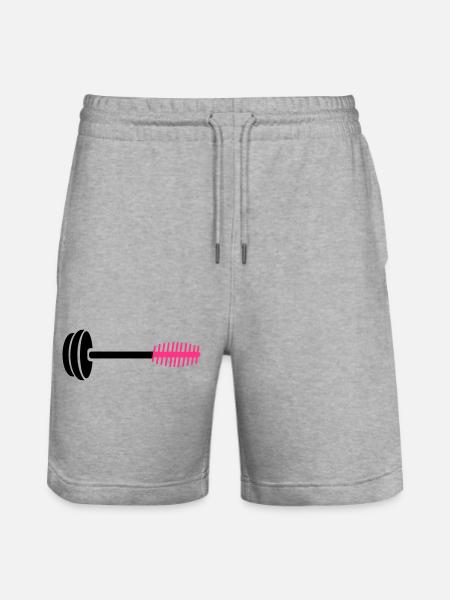Icône de peigne rose néon - Short de jogging bio TRAINER Stanley/Stella unisexe - gris chiné