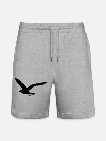 seagull - Stanley/Stella Trainer Unisex Organic Jogging Shorts - heather grey