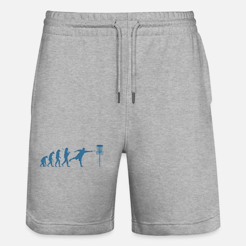 Disc Golf Evolution - Stanley/Stella Trainer Unisex Organic Jogging Shorts - heather grey