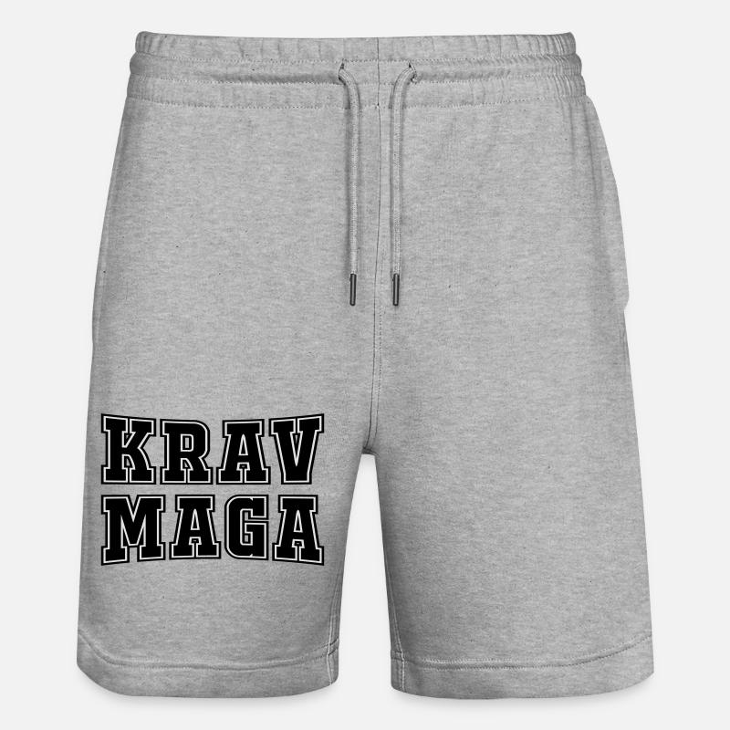Krav (Kraw) - Ekologiczne spodenki dresowe typu unisex Stanley/Stella Trainer  - szary melanż