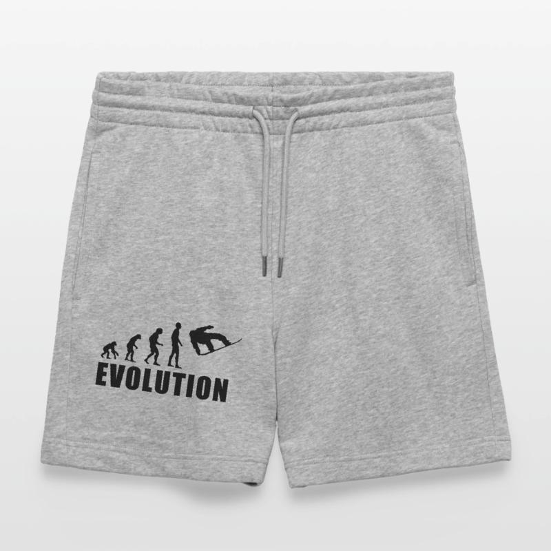 EVOLUTION SNOWBOARD Schnee Winter Geschenk Stanley/Stella Unisex Bio Joggingshorts Trainer 