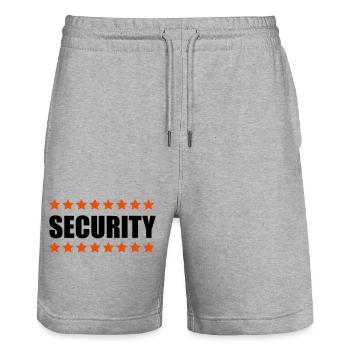 Security - Stanley/Stella Trainer Unisex Organic Jogging Shorts - heather grey - Front - Nik (191cm) & Marisol (170cm)