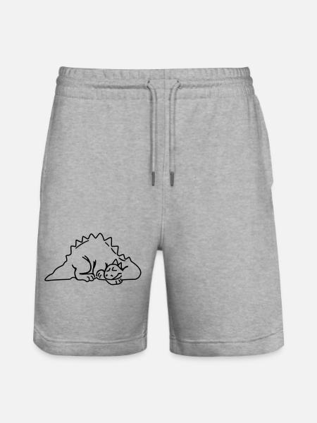 Dinosaurier - Stanley/Stella Trainer Unisex Organic Jogging Shorts - heather grey