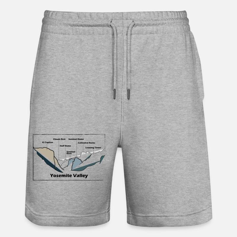 Vallée de Yosemite - Short de jogging bio TRAINER Stanley/Stella unisexe - gris chiné