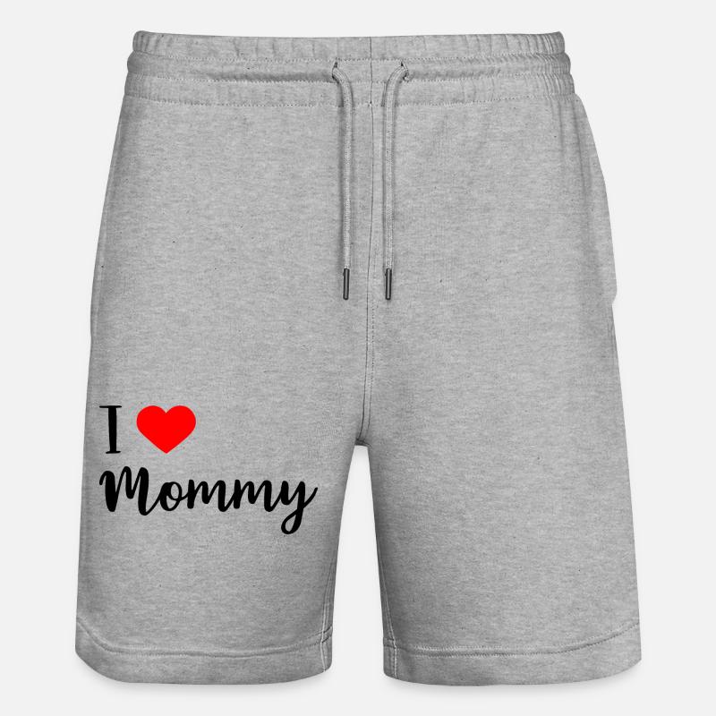 j'aime maman - Short de jogging bio TRAINER Stanley/Stella unisexe - gris chiné