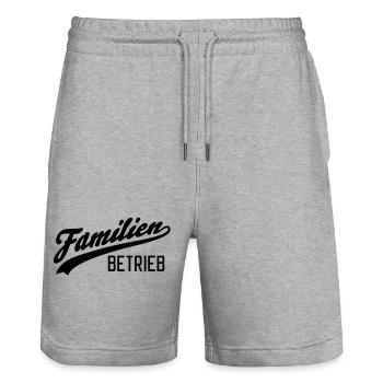 Familienbetrieb - Stanley/Stella Trainer Unisex Organic Jogging Shorts - heather grey - Front - Nik (191cm) & Marisol (170cm)