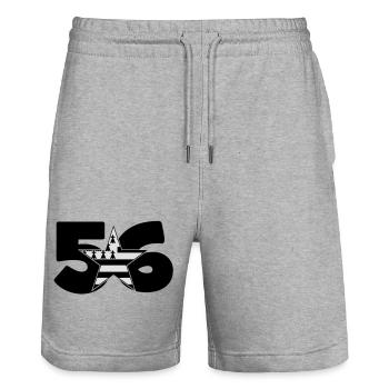 Bretagne : 56 ! - Stanley/Stella Unisex Bio Joggingshorts Trainer  - Grau meliert - Vorne - Nik (191cm) & Marisol (170cm)