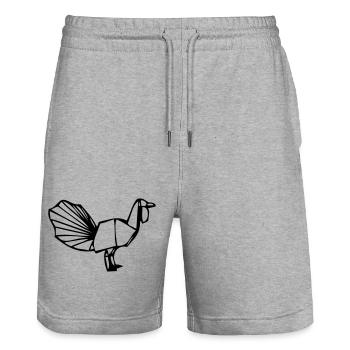 Turquie - Short de jogging bio TRAINER Stanley/Stella unisexe - gris chiné - Devant - Nik (191cm) & Marisol (170cm)