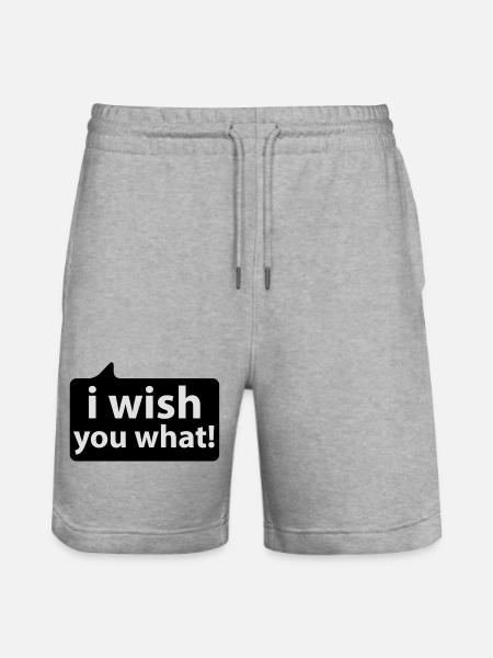 Ich wünsche Dir was - Stanley/Stella Unisex Bio Joggingshorts Trainer  - Grau meliert
