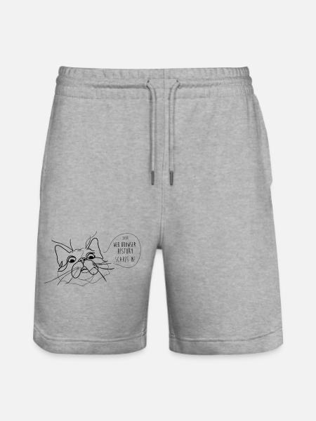 Cat Meme - Scary Webbrowser History - Stanley/Stella Unisex Bio Joggingshorts Trainer  - Grau meliert