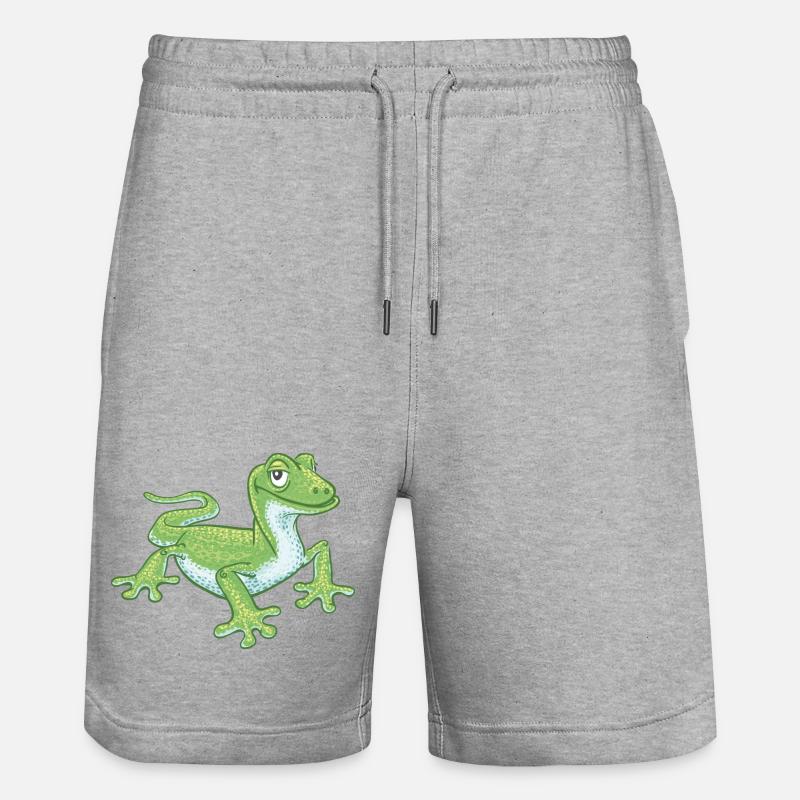 gecko vert - Short de jogging bio TRAINER Stanley/Stella unisexe - gris chiné