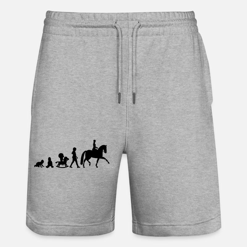 Evolution Dressur Reiter - Stanley/Stella Unisex Bio Joggingshorts Trainer  - Grau meliert