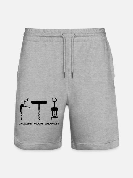 choose your weapon! - Stanley/Stella Unisex Bio Joggingshorts Trainer  - Grau meliert