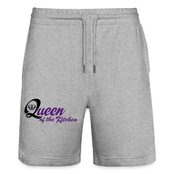 cooking - Stanley/Stella Trainer Unisex Organic Jogging Shorts - heather grey - Front - Nik (191cm) & Marisol (170cm)