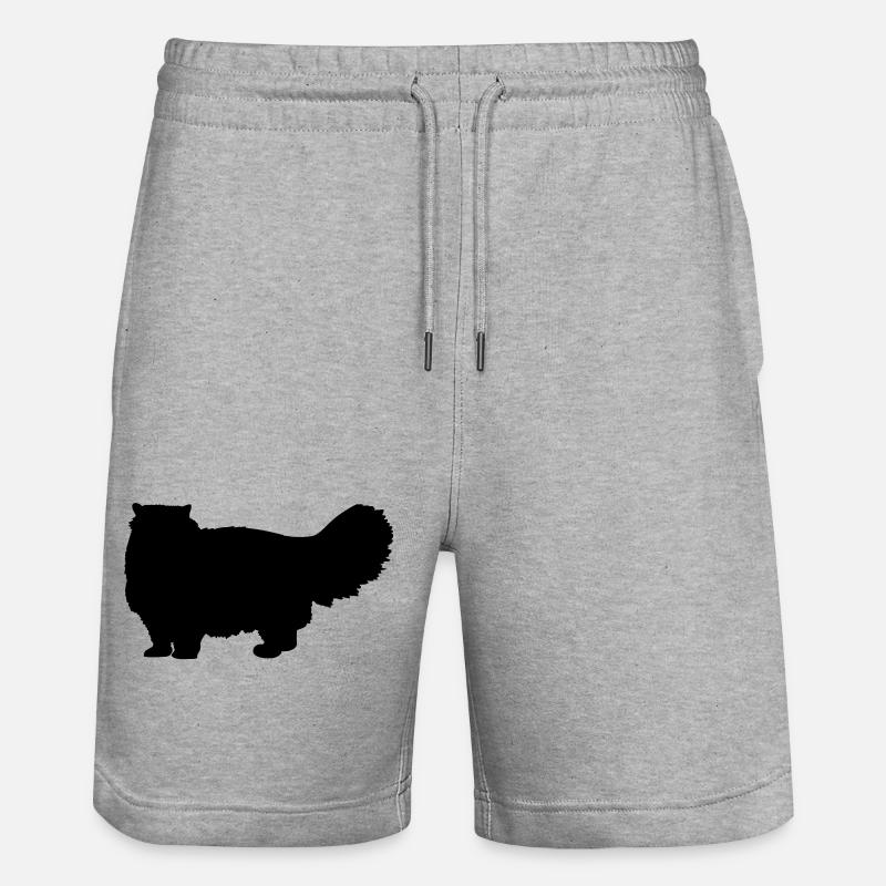 Chat persan - Short de jogging bio TRAINER Stanley/Stella unisexe - gris chiné