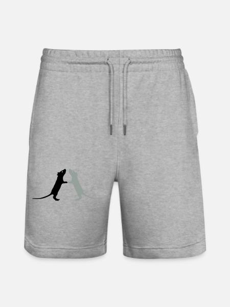 Ratten - Stanley/Stella Unisex Bio Joggingshorts Trainer - Grau meliert