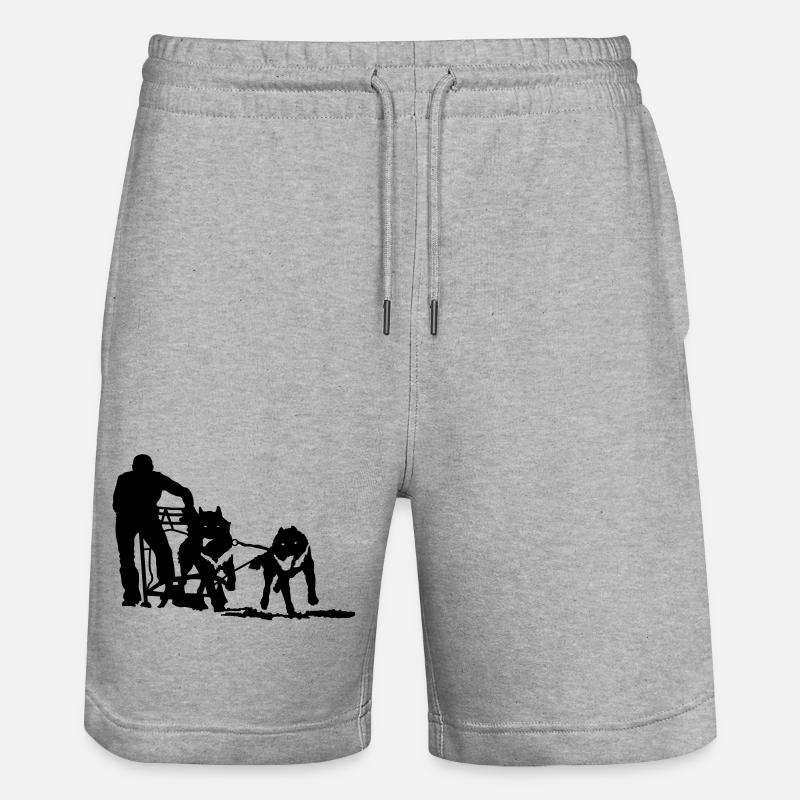 hundeschlitten - Short de jogging bio TRAINER Stanley/Stella unisexe - gris chiné