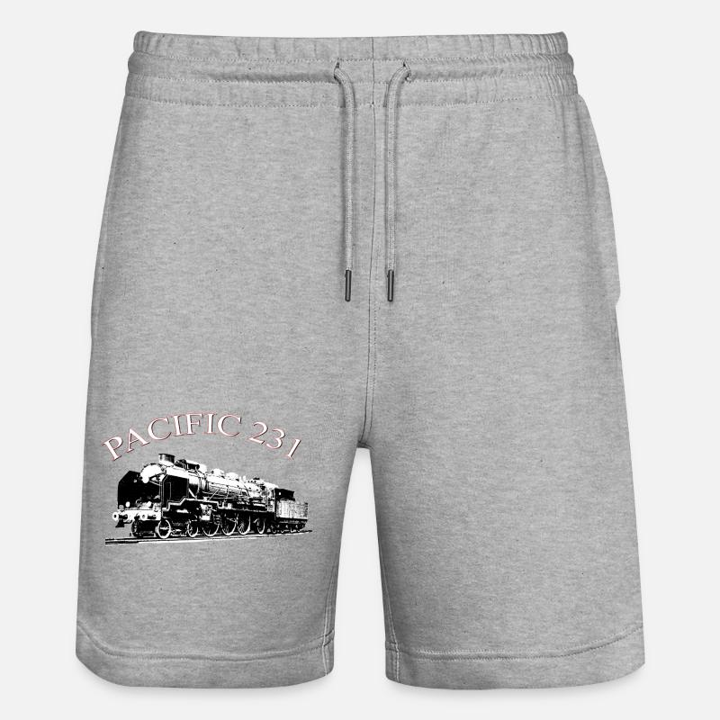 Locomotive création Louis RUNEMBERG Adagp - Short de jogging bio TRAINER Stanley/Stella unisexe - gris chiné