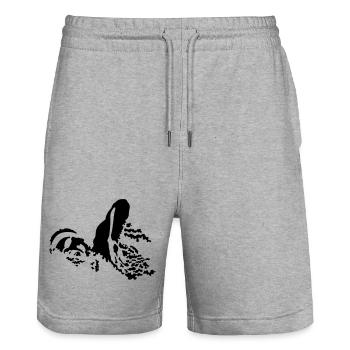 schwimmer_2 - Short de jogging bio TRAINER Stanley/Stella unisexe - gris chiné - Devant - Nik (191cm) & Marisol (170cm)