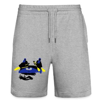 rafting - Short de jogging bio TRAINER Stanley/Stella unisexe - gris chiné - Devant - Nik (191cm) & Marisol (170cm)